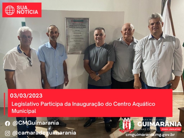 Inauguração Do Centro Aquático Municipal