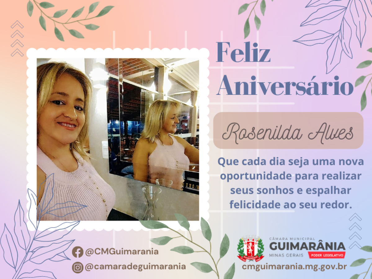 Feliz Aniversário Rosenilda Alves